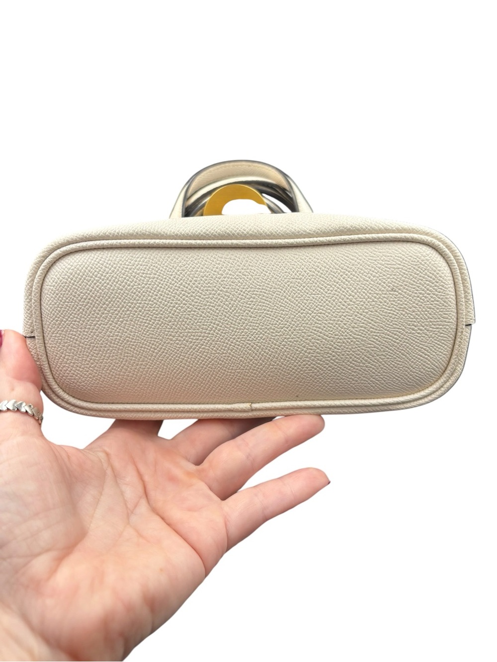 Coach Mini Gallery Crossbody CH198 Chalk Leather Gold Hardware Satchel - Picture 4 of 12